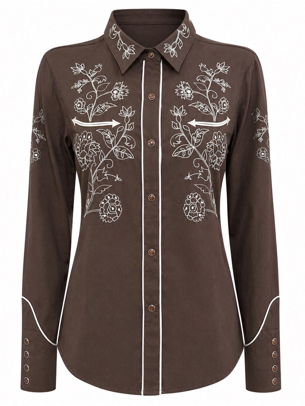 Vintage Panhandle Slim Western Embroidered Snap Shirt Large